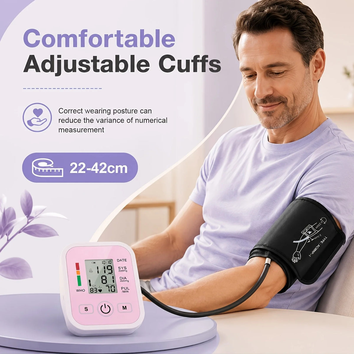 Jitesy Digital Blood Pressure Monitor With Heart Rate