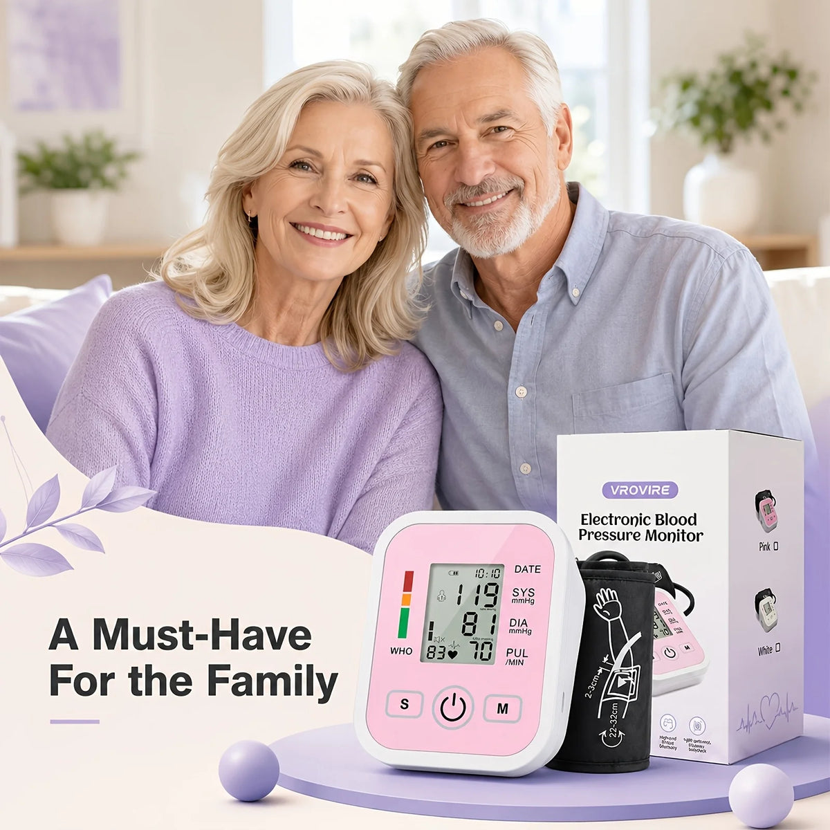 Jitesy Digital Blood Pressure Monitor With Heart Rate