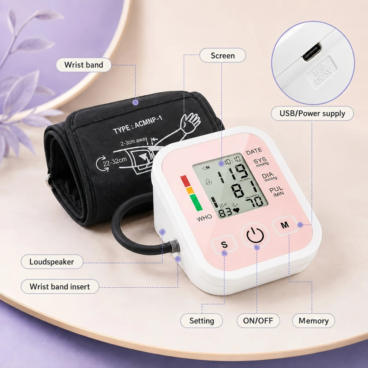 Jitesy Digital Blood Pressure Monitor With Heart Rate
