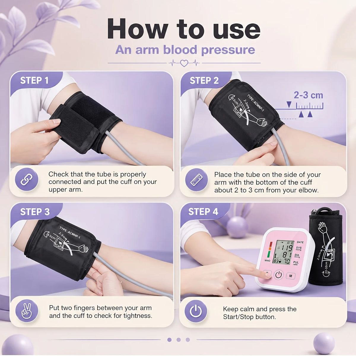 Jitesy Digital Blood Pressure Monitor With Heart Rate