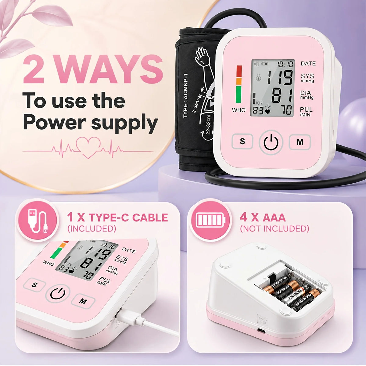Jitesy Digital Blood Pressure Monitor With Heart Rate