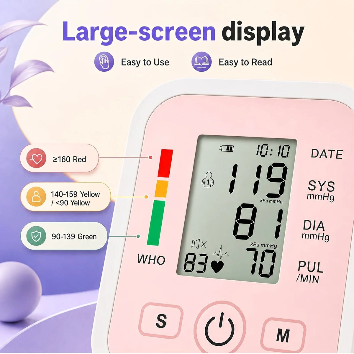 Jitesy Digital Blood Pressure Monitor With Heart Rate
