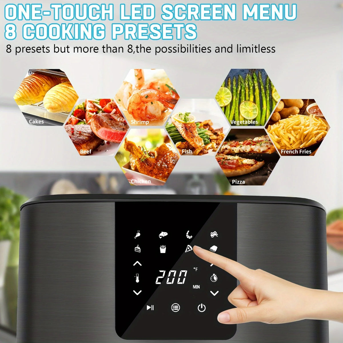 KitCook Digital Touchscreen Air Fryer Cooker
