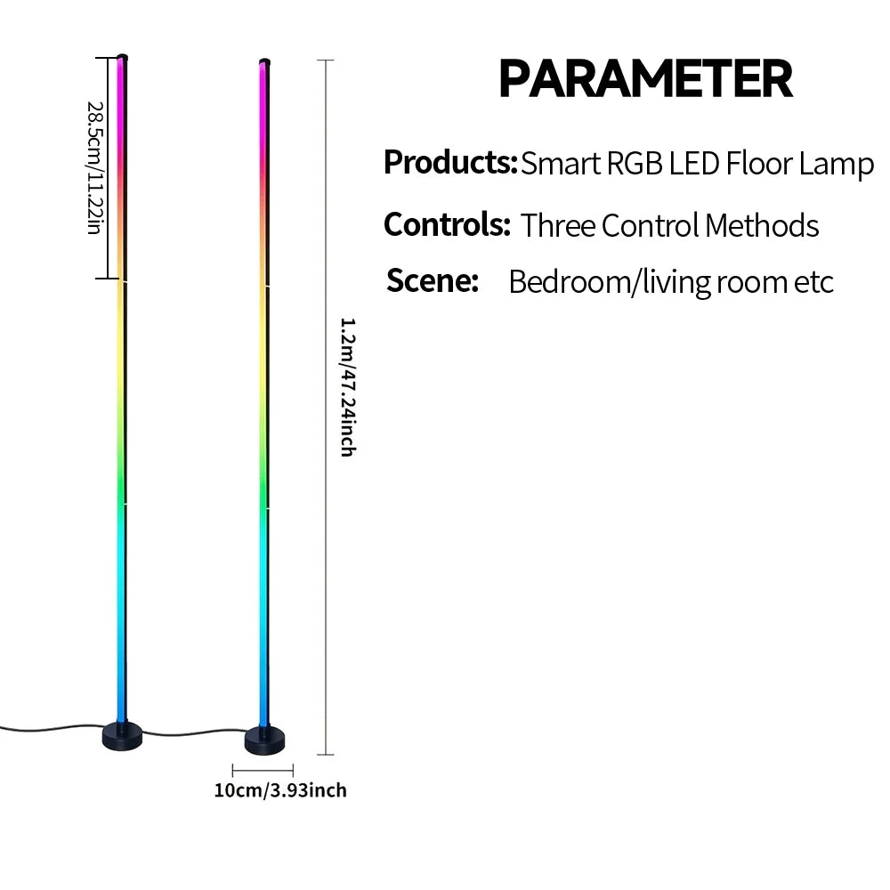 Dumiloo Smart LED Floor Lamp With Remote And App Control