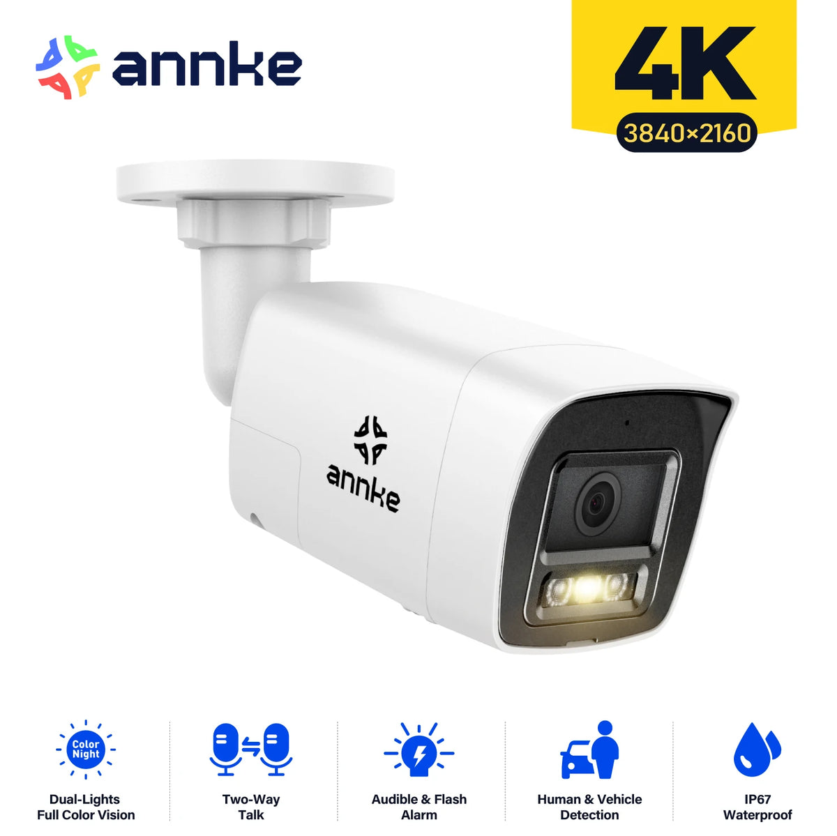 Annke 8MP PoE Bullet Security Camera With Night Vision