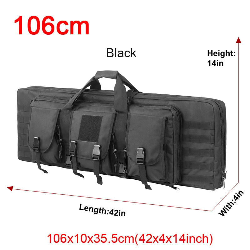 LQARMY Tactical Double Rifle Case Molle Gun Bag