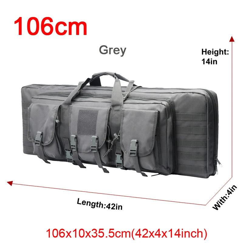 LQARMY Tactical Double Rifle Case Molle Gun Bag