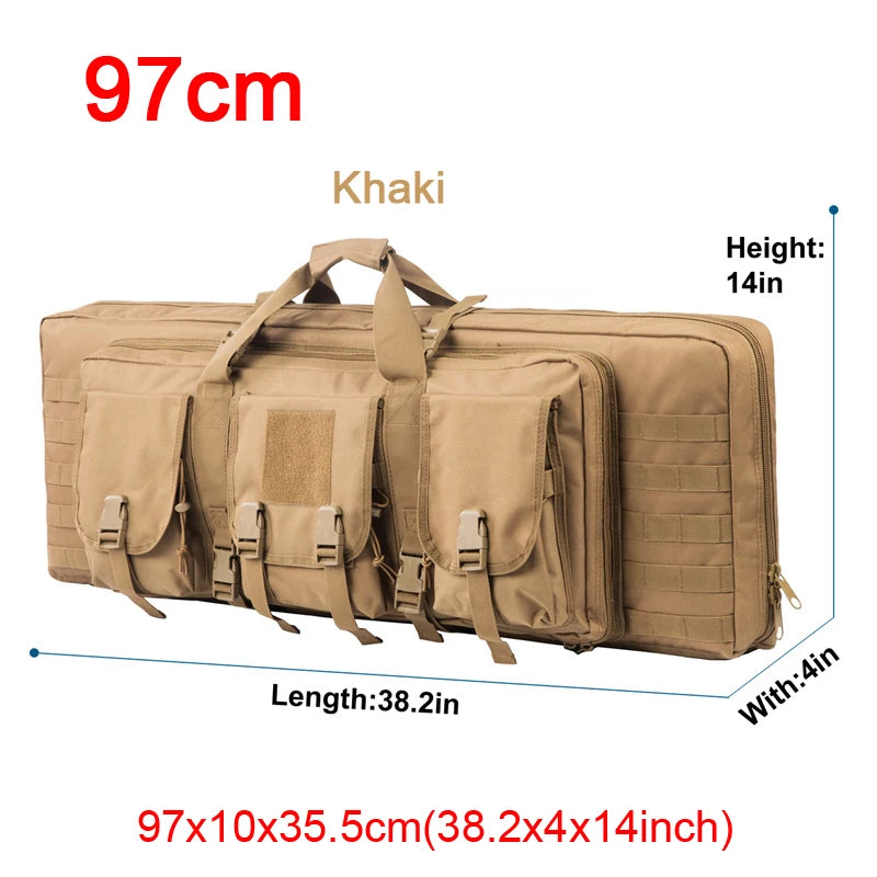 LQARMY Tactical Double Rifle Case Molle Gun Bag