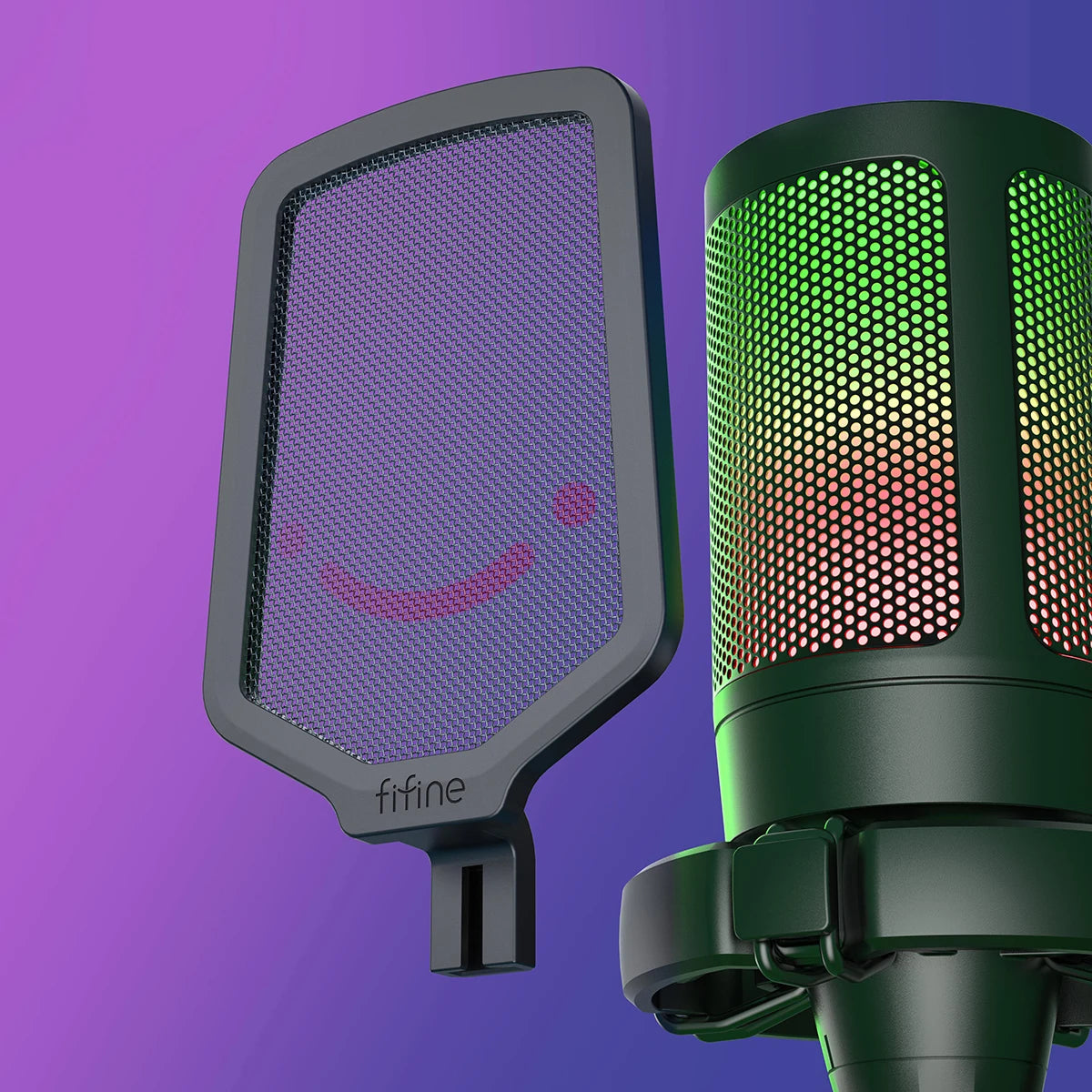 FIFINE AmpliGame USB Gaming Microphone with Pop Filter