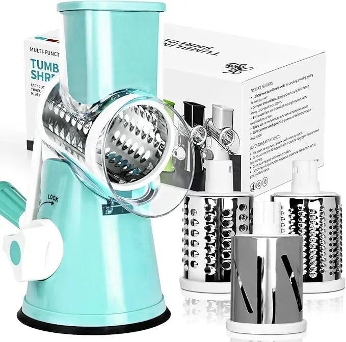 Multi Drum Hand Crank Rotary Vegetable Cutter