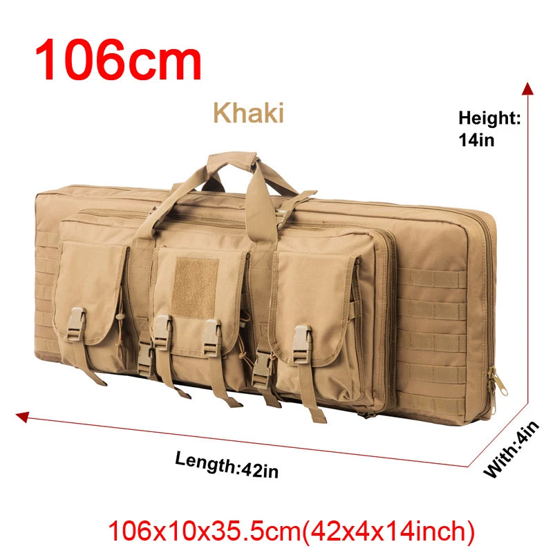 LQARMY Tactical Double Rifle Case Molle Gun Bag