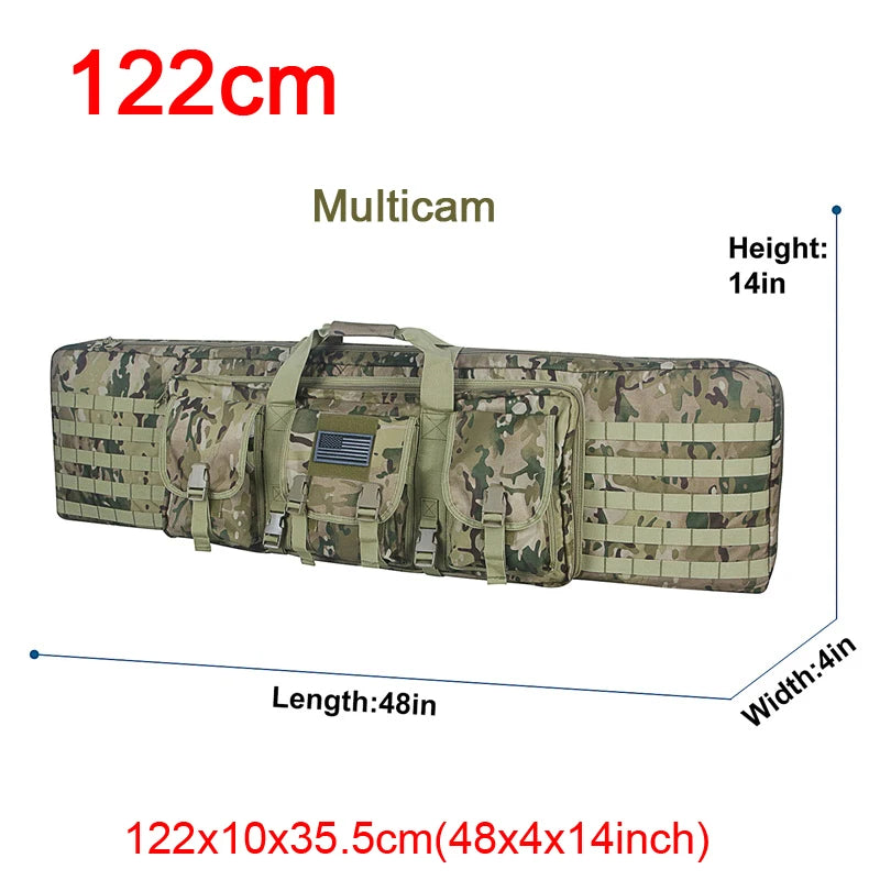 LQARMY Tactical Double Rifle Case Molle Gun Bag