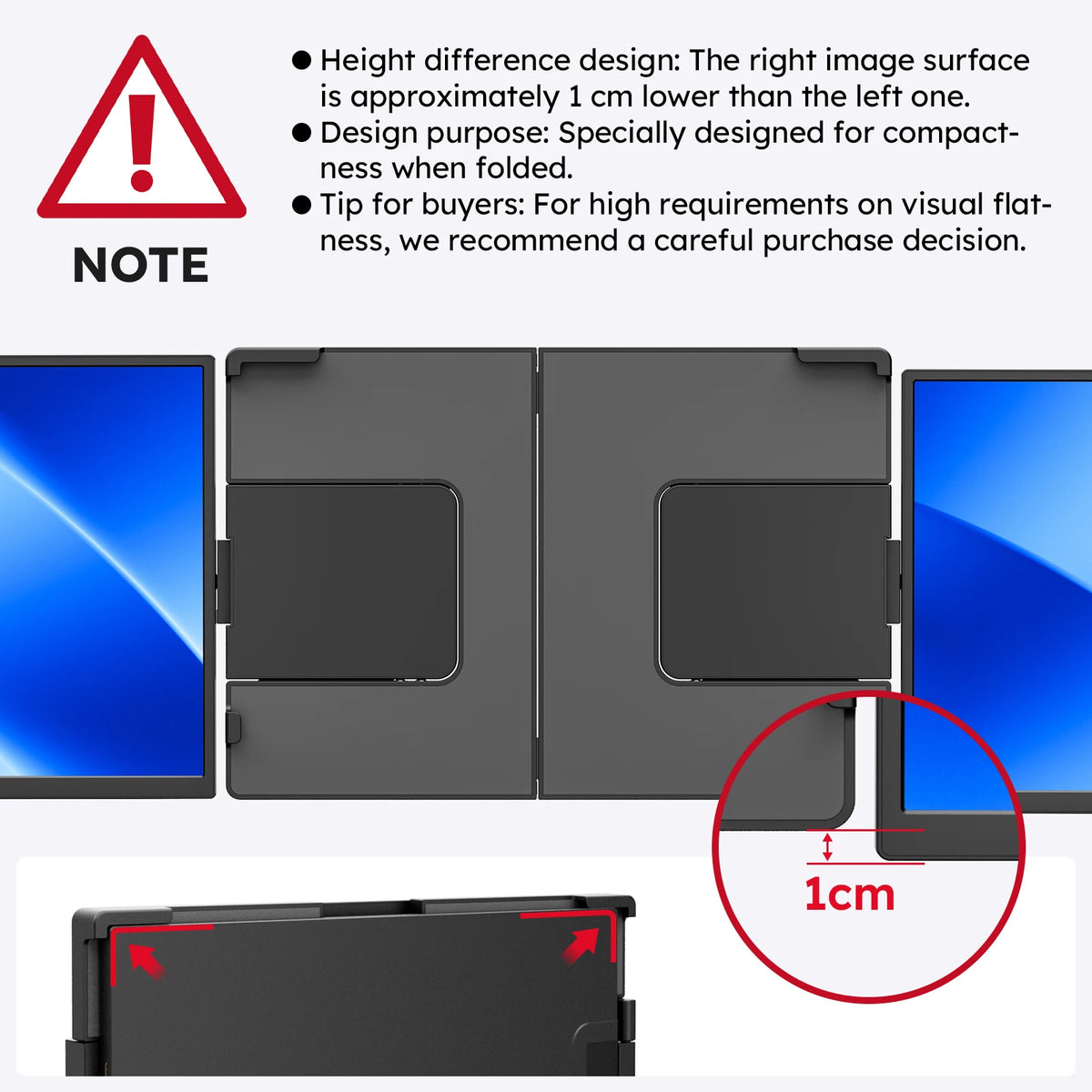 Dopesplay Triple Screen Laptop Monitor Extender 1080p