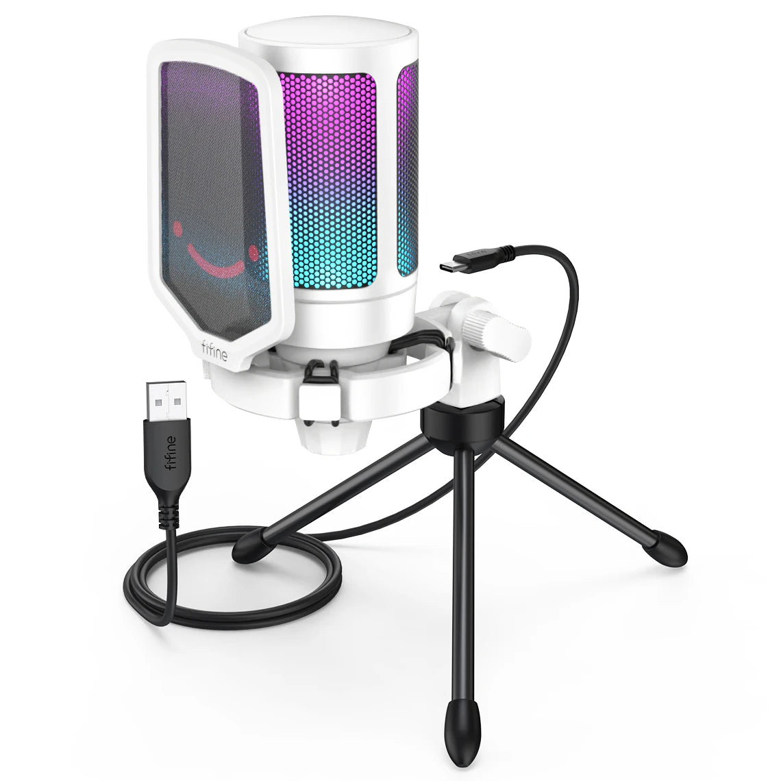 FIFINE AmpliGame USB Gaming Microphone with Pop Filter