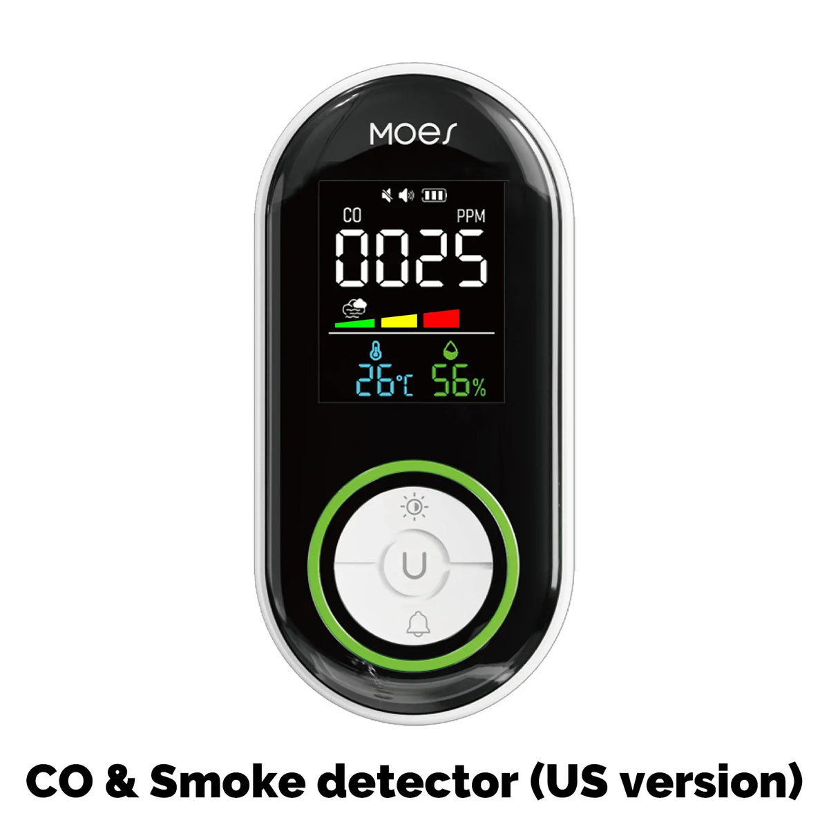 MOES CO Smoke Detector Plug-In Carbon Monoxide Sensor