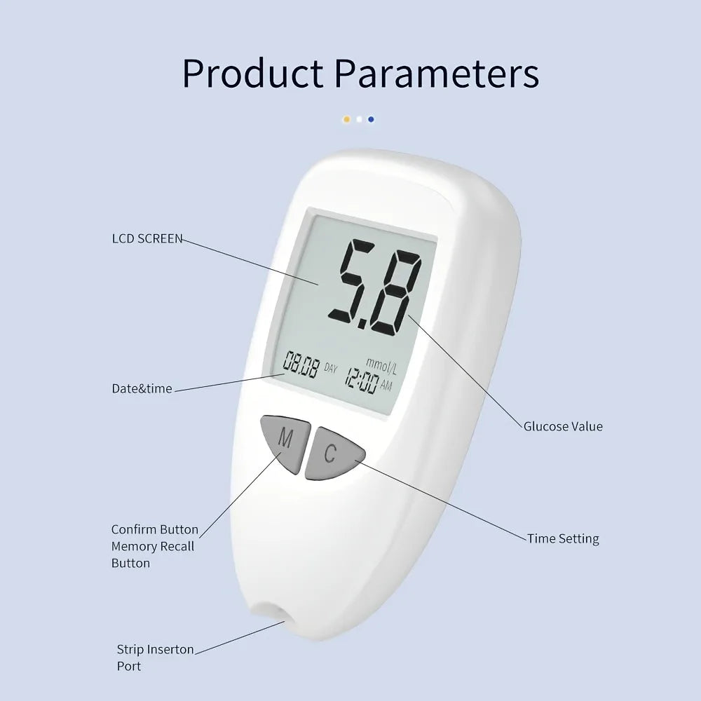 VivaGuard Blood Glucose Monitor Kit With 50 Test Strips