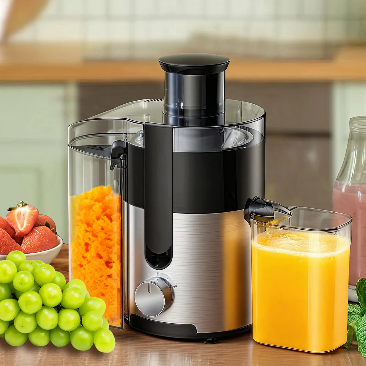 High Speed Juicer Machine With Wide Mouth And Pulp Ejection