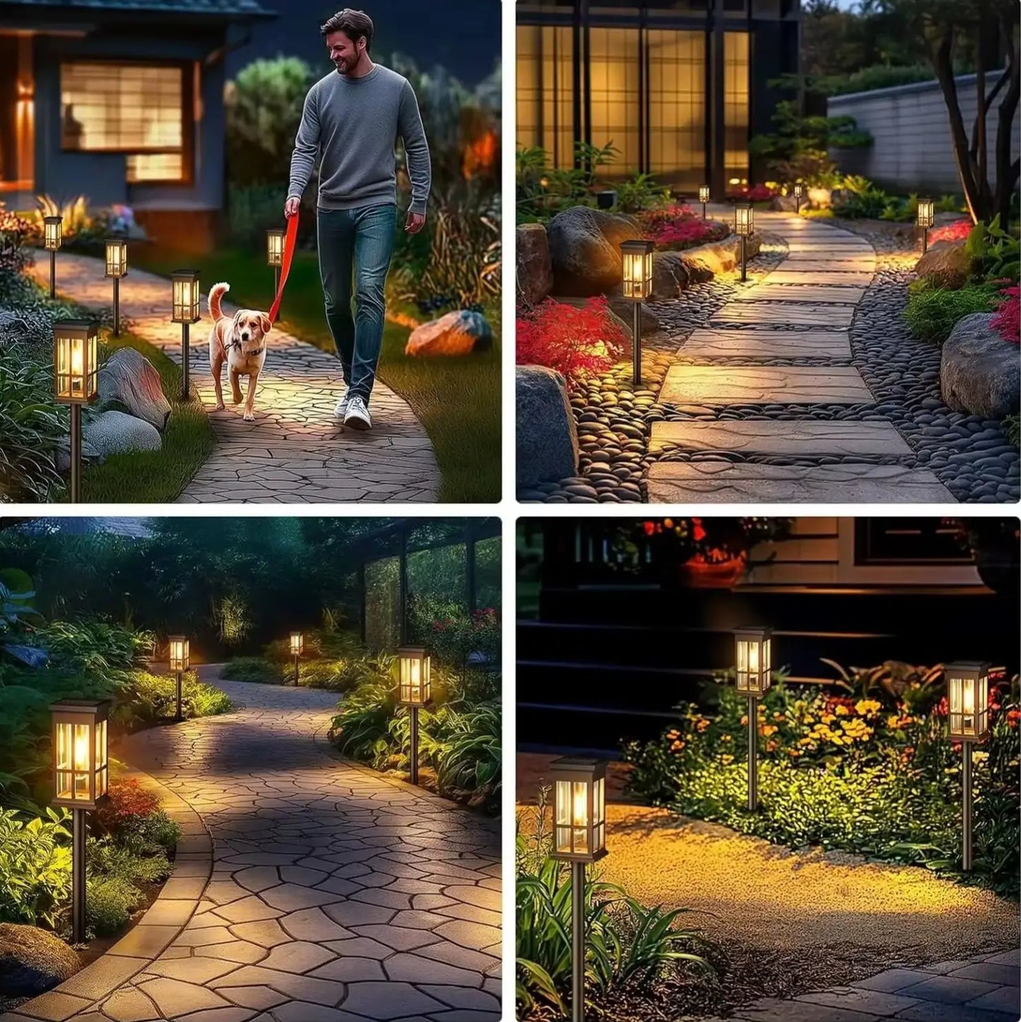 Outdoor Solar LED Pathway Garden Lights