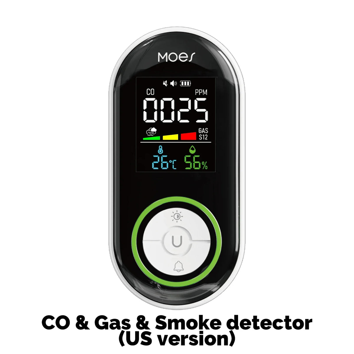 MOES CO Smoke Detector Plug-In Carbon Monoxide Sensor