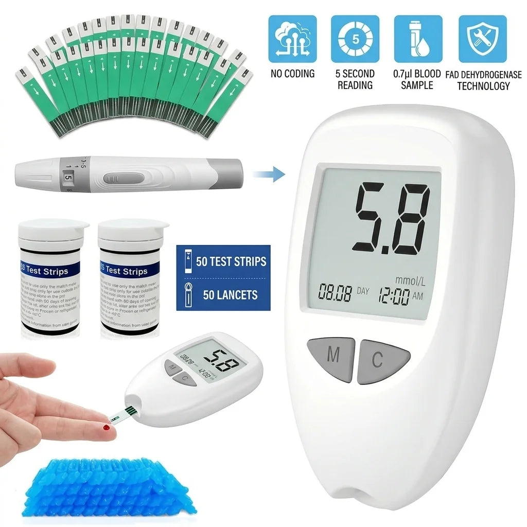 VivaGuard Blood Glucose Monitor Kit With 50 Test Strips