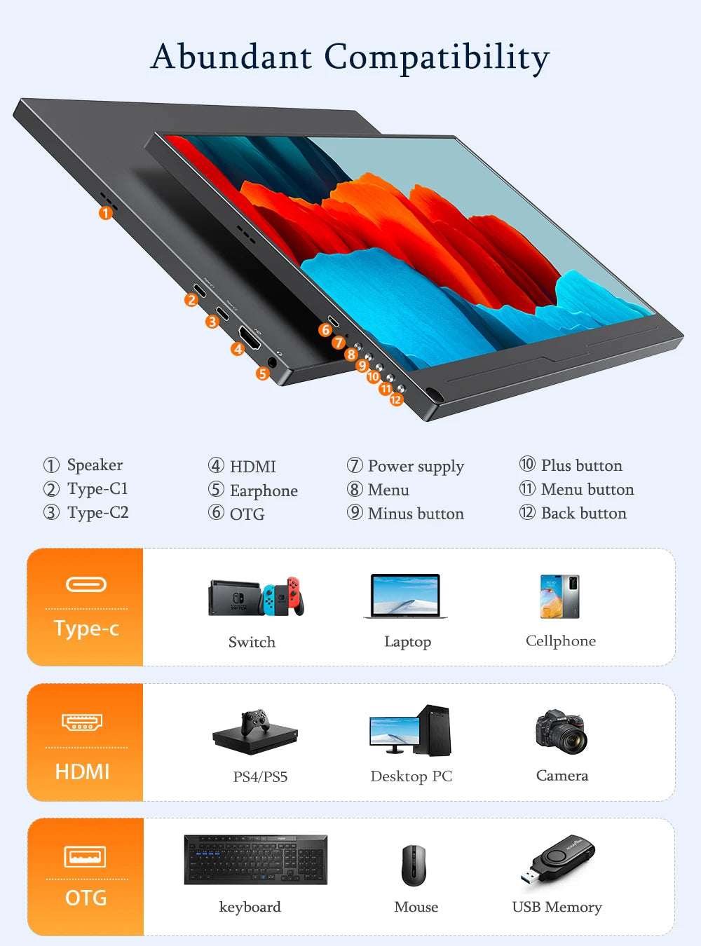 Uperfect UBase Portable Full HD IPS Monitor