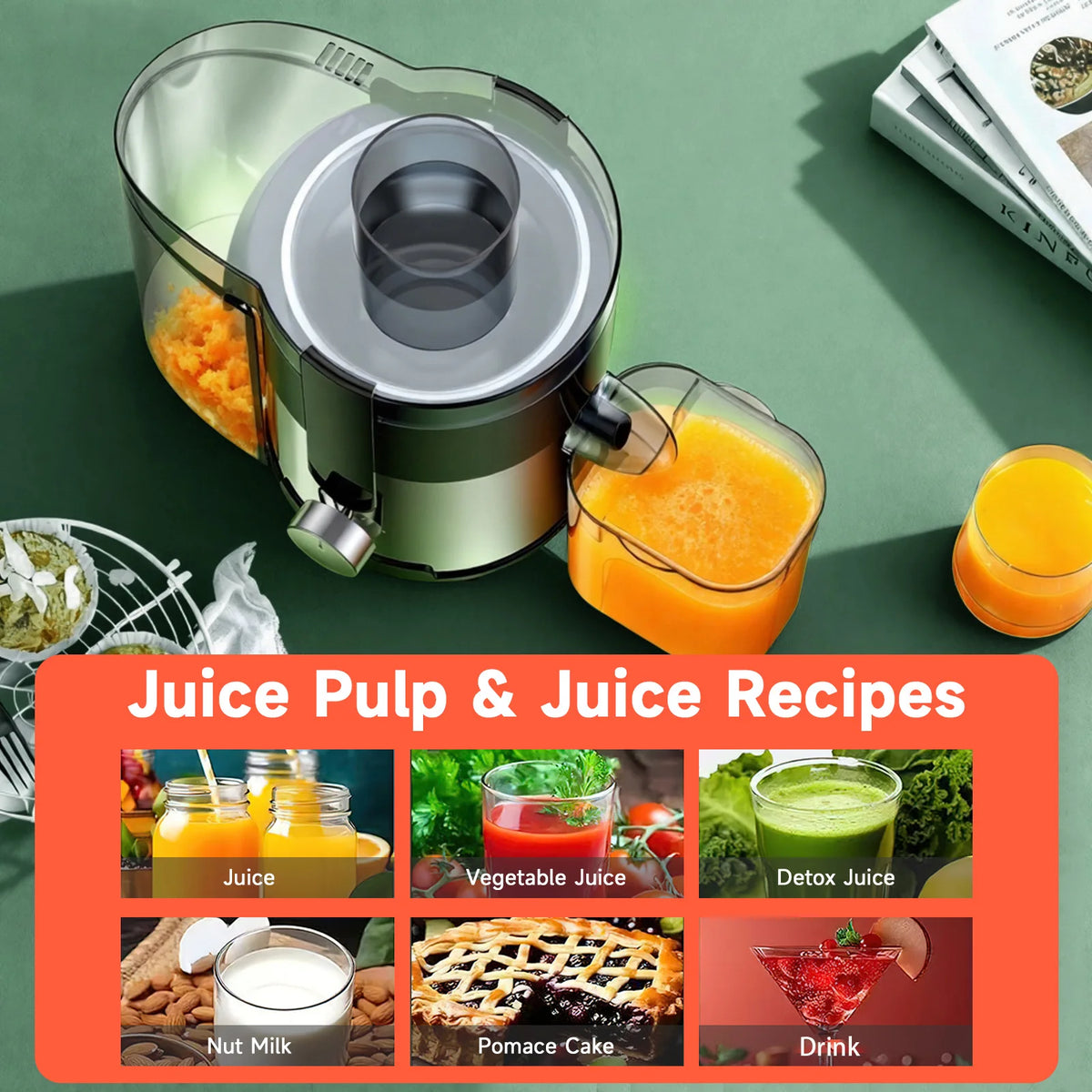 High Speed Juicer Machine With Wide Mouth And Pulp Ejection
