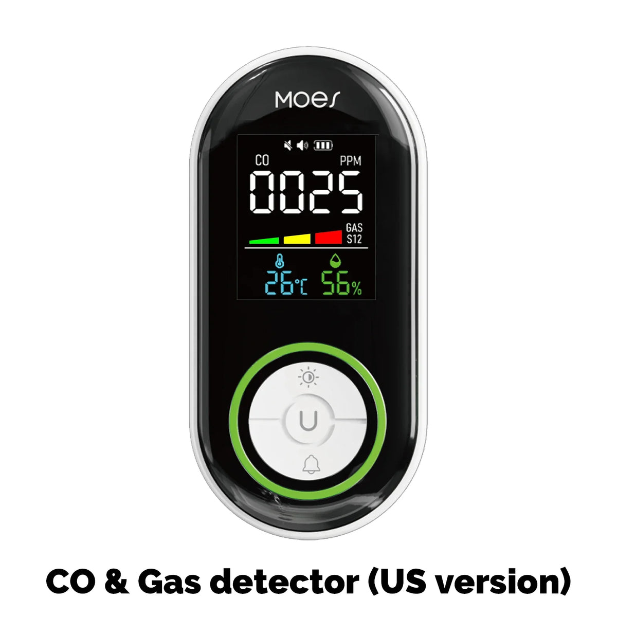 MOES CO Smoke Detector Plug-In Carbon Monoxide Sensor