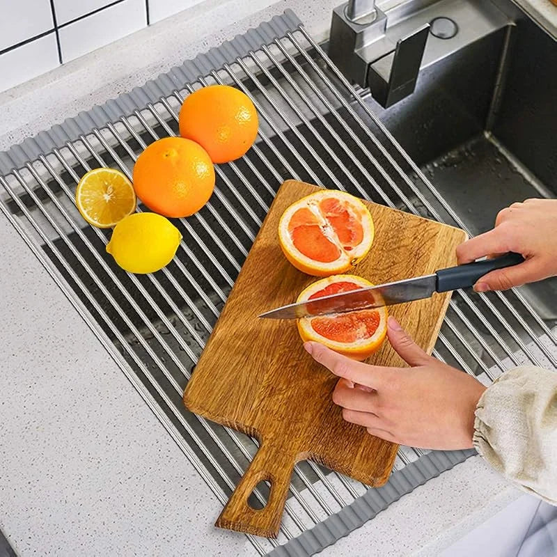 Stainless Steel Over Sink Dish Drying Rack Storage