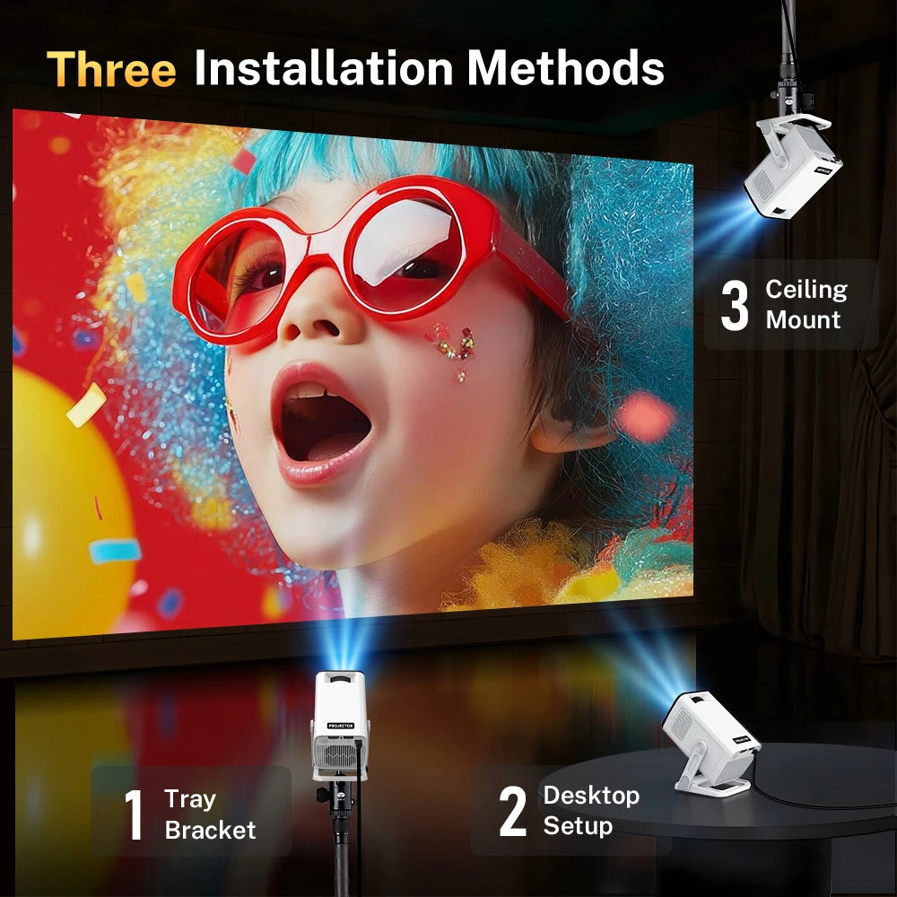 LynCast X1AR Mini Projector 1080P 4K Supported
