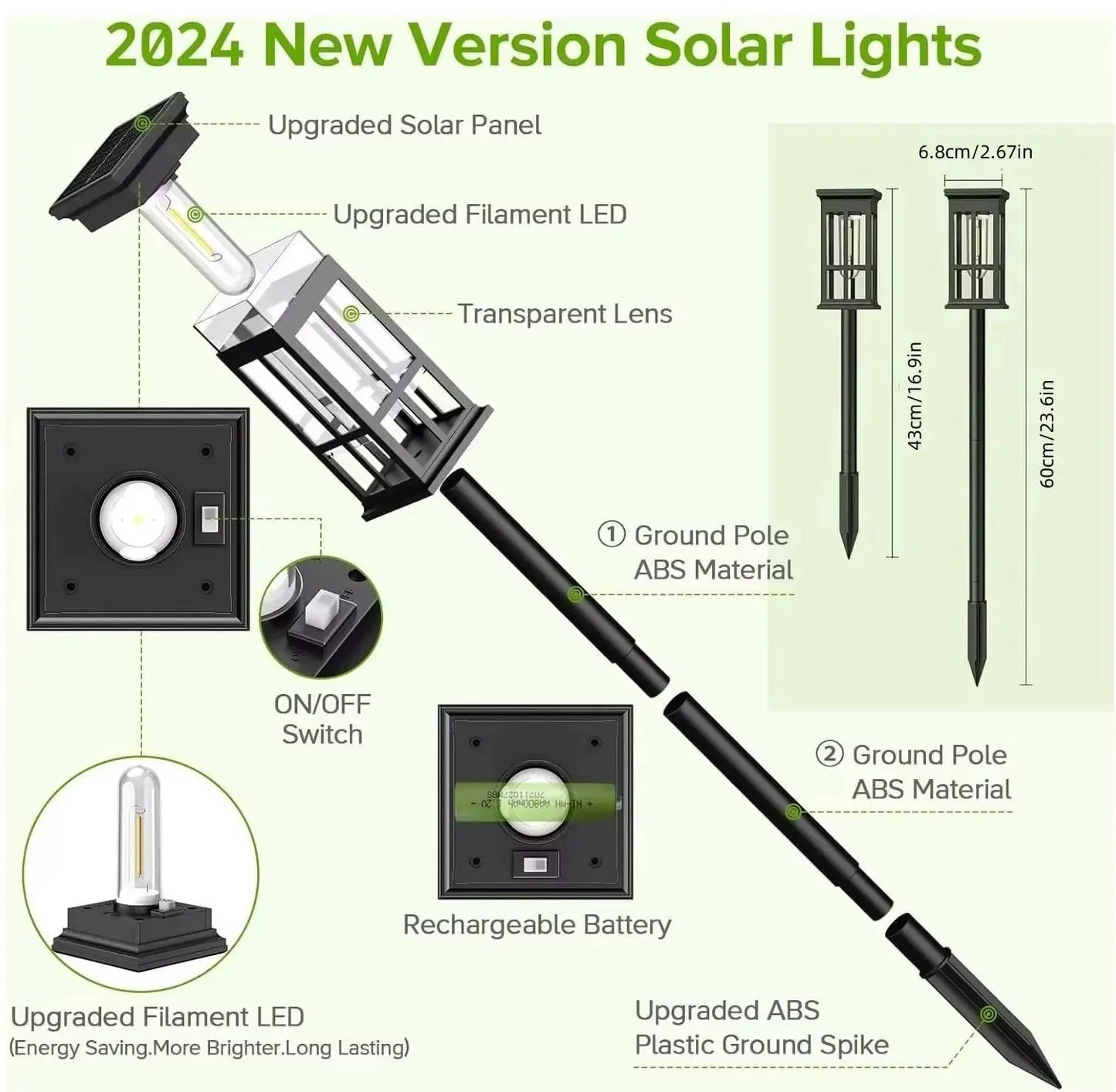 Outdoor Solar LED Pathway Garden Lights