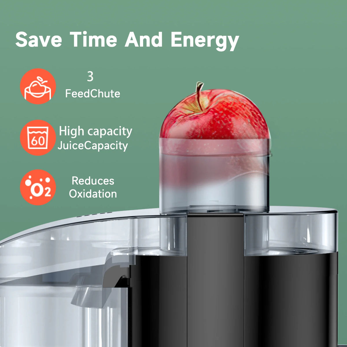 High Speed Juicer Machine With Wide Mouth And Pulp Ejection