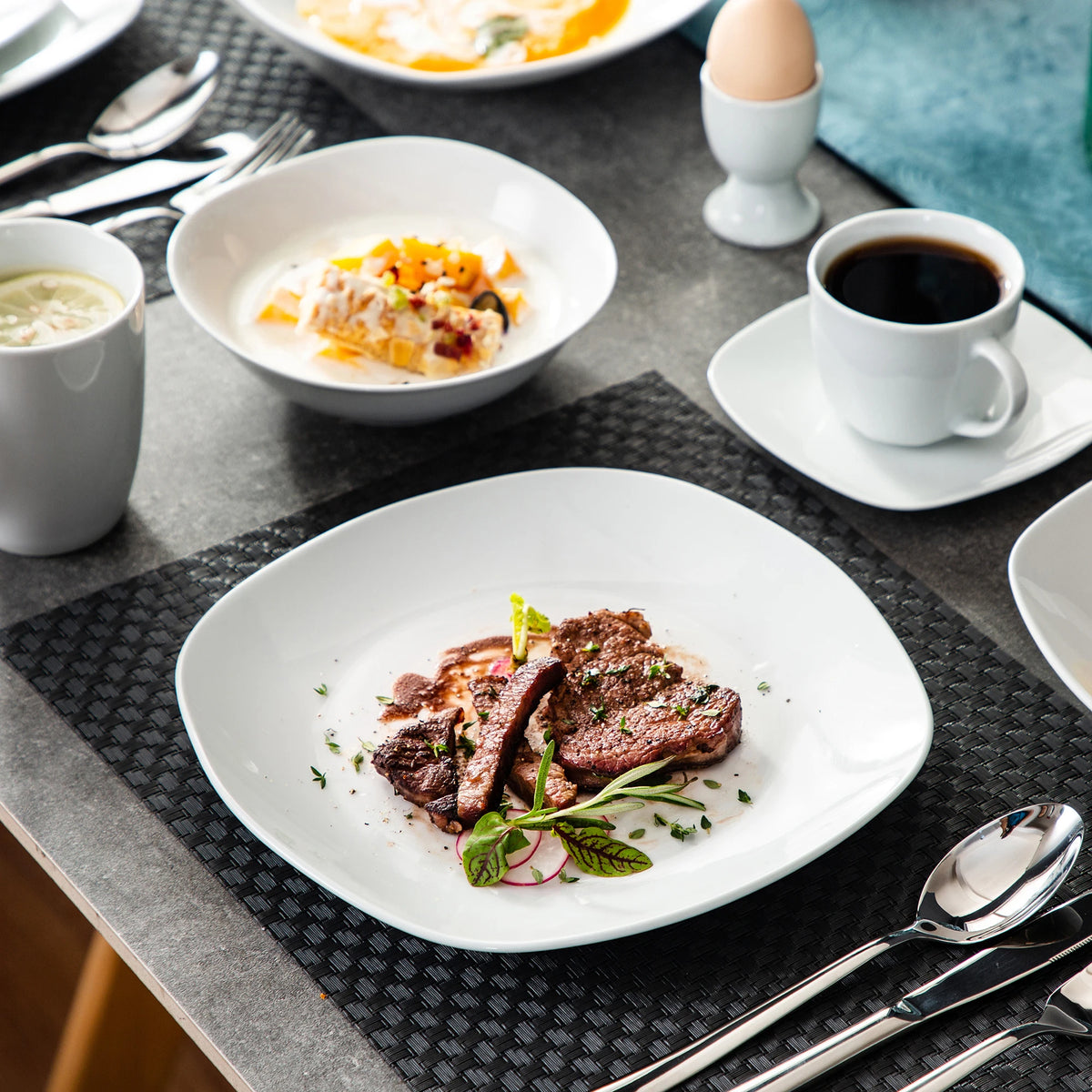 Malacasa Porcelain Dinner Set With Bowls And Plates