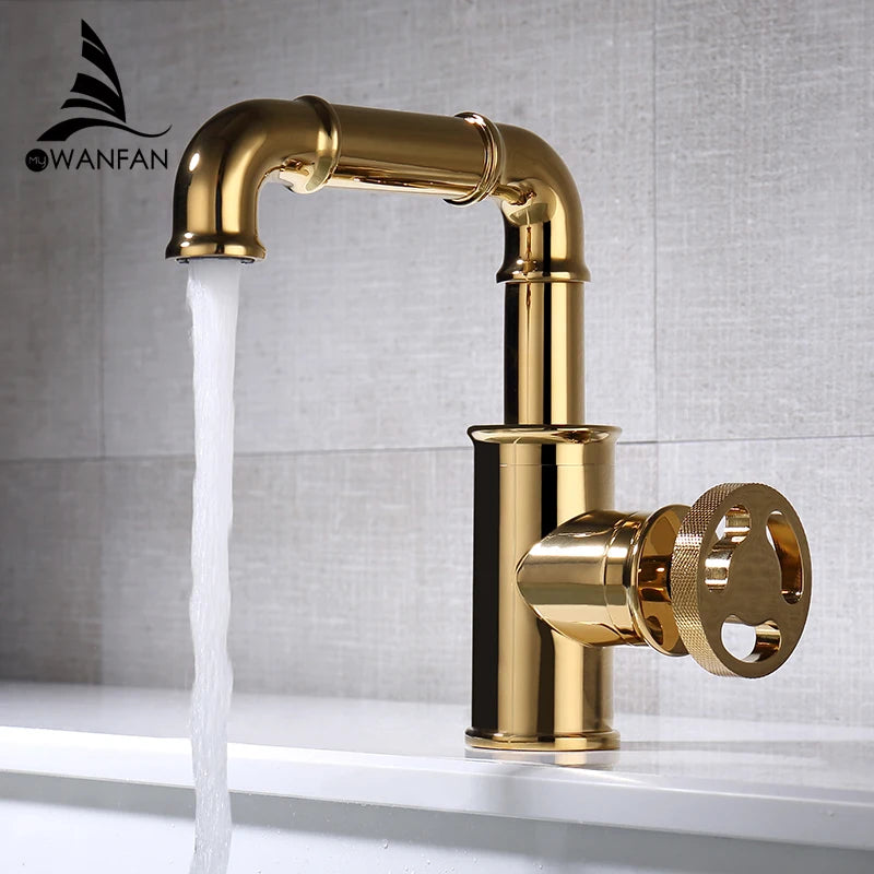 Brass Bathroom Basin Faucet Hot And Cold Mixer Tap