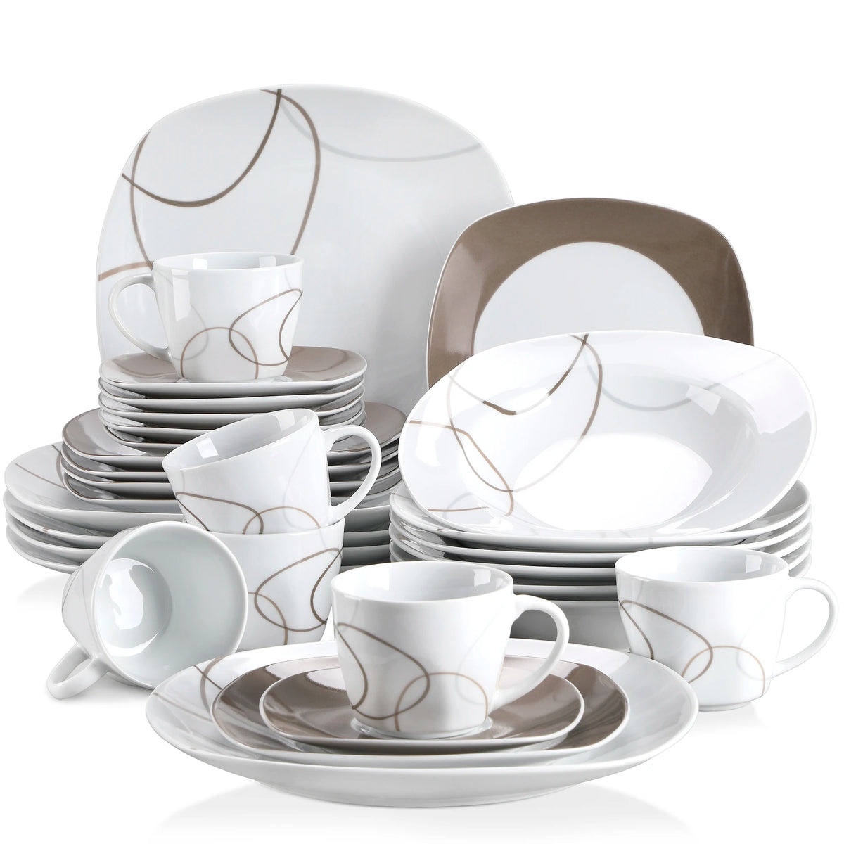 Malacasa 30 Piece Porcelain Dinnerware Set