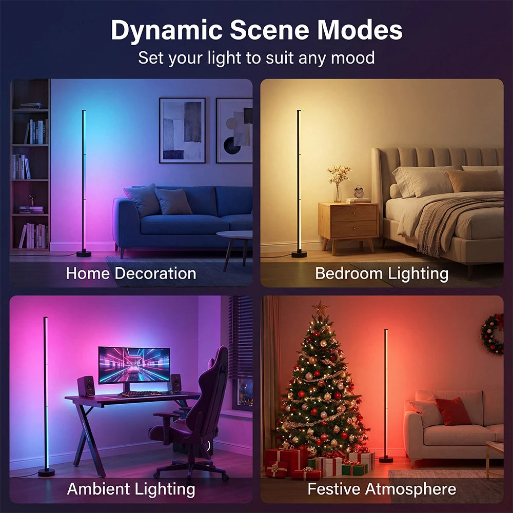 Dumiloo Smart LED Floor Lamp With Remote And App Control