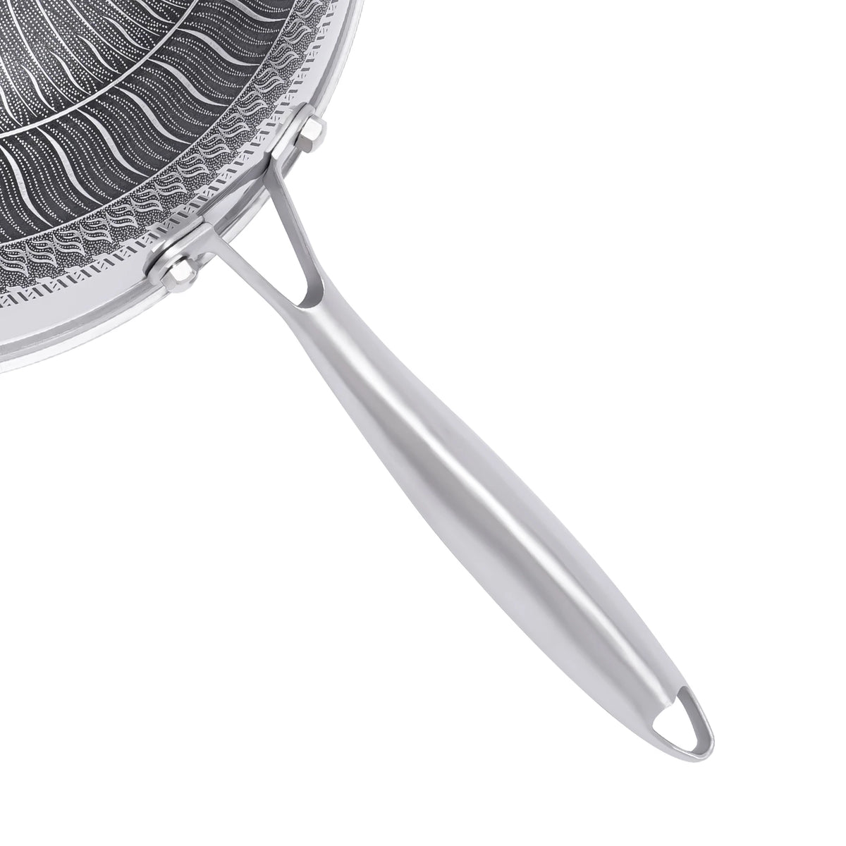 Bymaocar Stainless Steel Wok With Honeycomb Lid