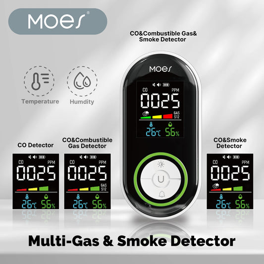 MOES CO Smoke Detector Plug-In Carbon Monoxide Sensor