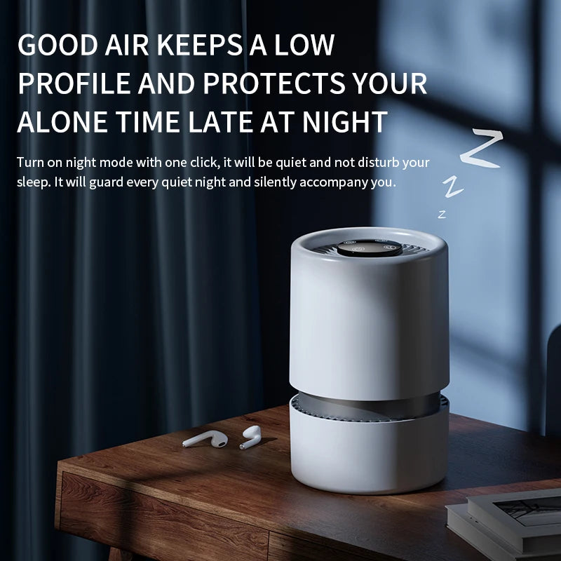ZNLYRION Mini Desktop Air Purifier With Carbon Filter