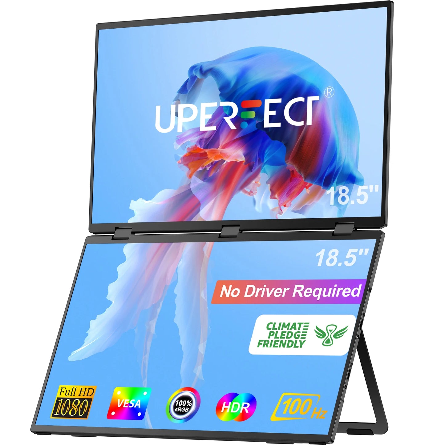 Uperfect Portable Foldable Triple Screen Monitor