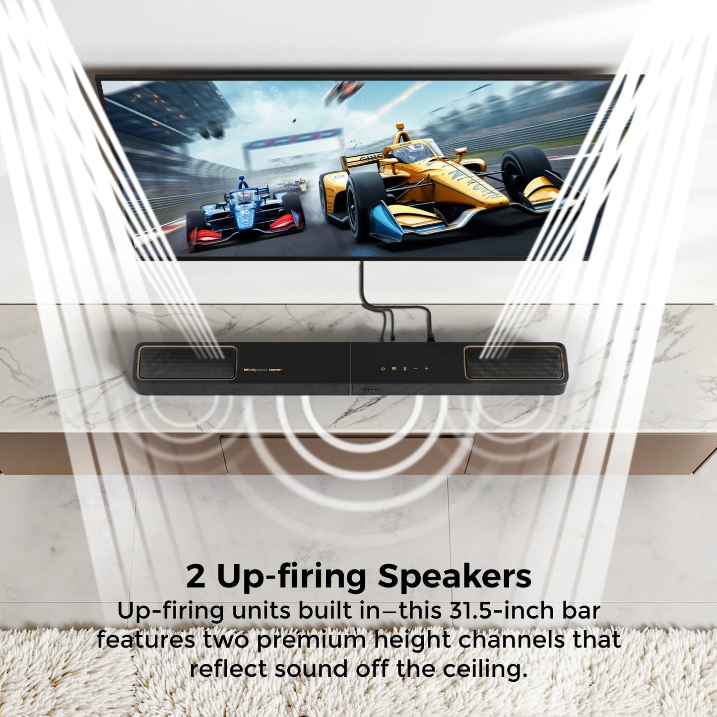 Ultimea 5.1.2 Channel Dolby Atmos TV Soundbar System