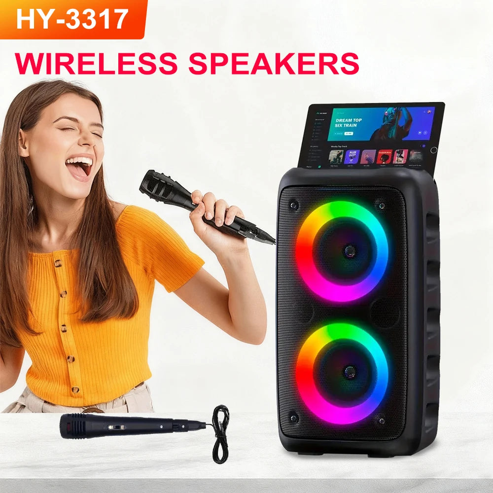 ZNLYRION Portable Bluetooth Karaoke Speaker With Mic