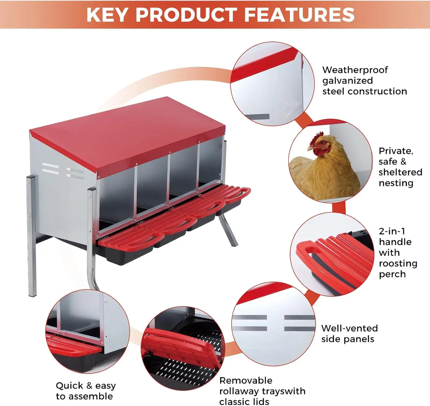 Twister.Ck Auto Roll Out Chicken Nesting Box