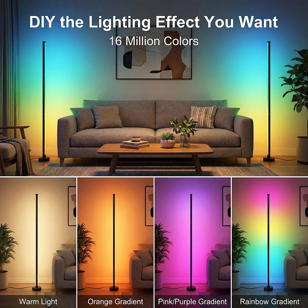 Dumiloo Smart LED Floor Lamp With Remote And App Control