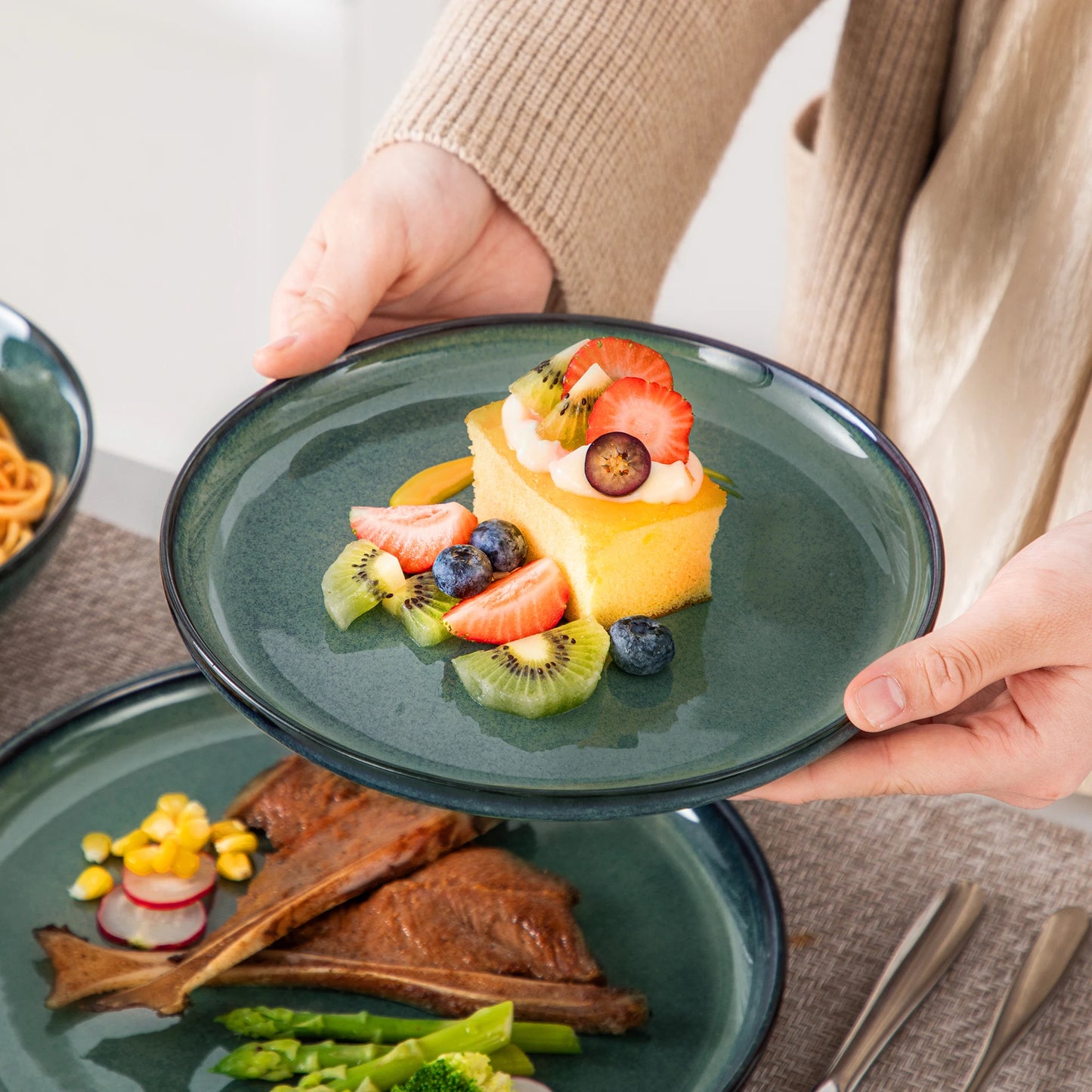 Malacasa Ceramic Stoneware Dinnerware Set