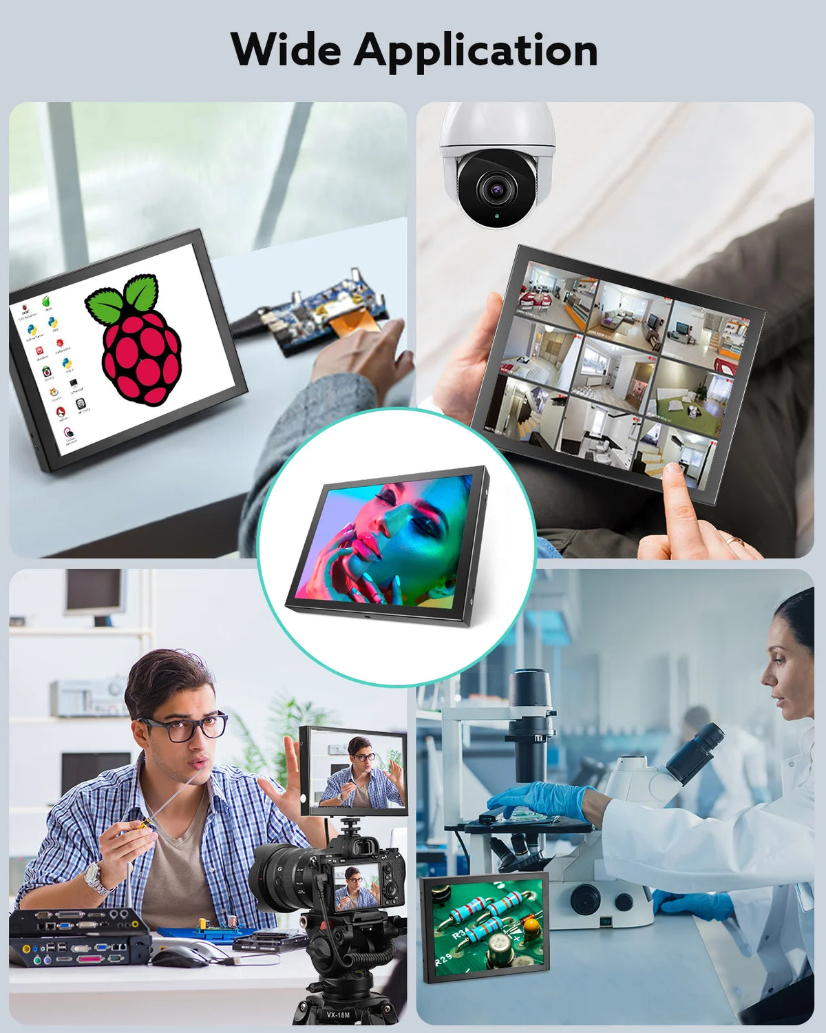 Eyoyo Portable Industrial Monitor With HDMI VGA Ports