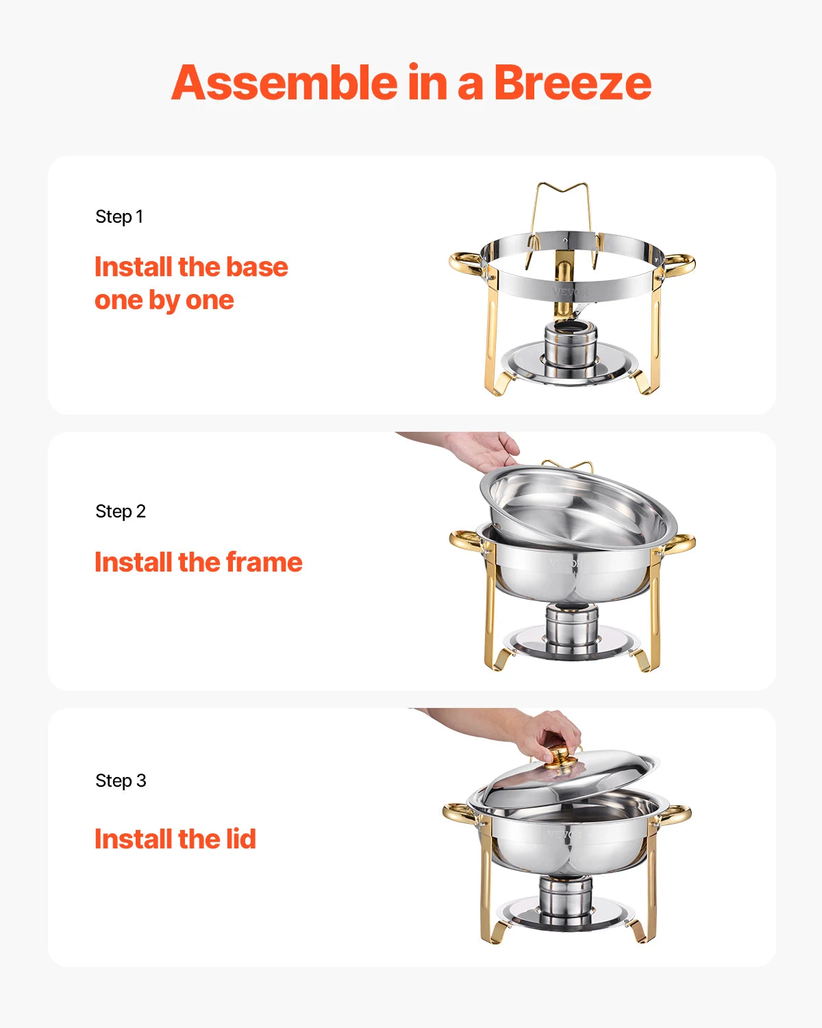 SucceBuy Stainless Steel Chafing Dish Buffet Set