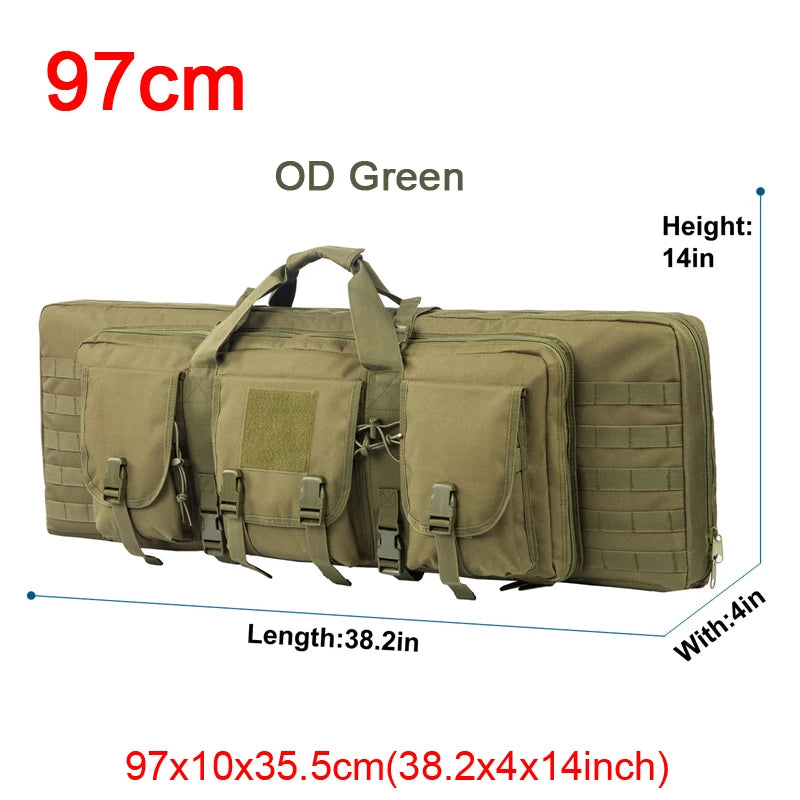LQARMY Tactical Double Rifle Case Molle Gun Bag