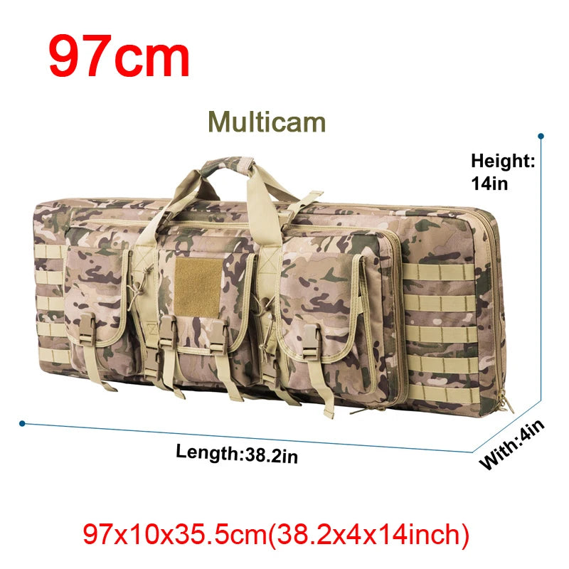 LQARMY Tactical Double Rifle Case Molle Gun Bag