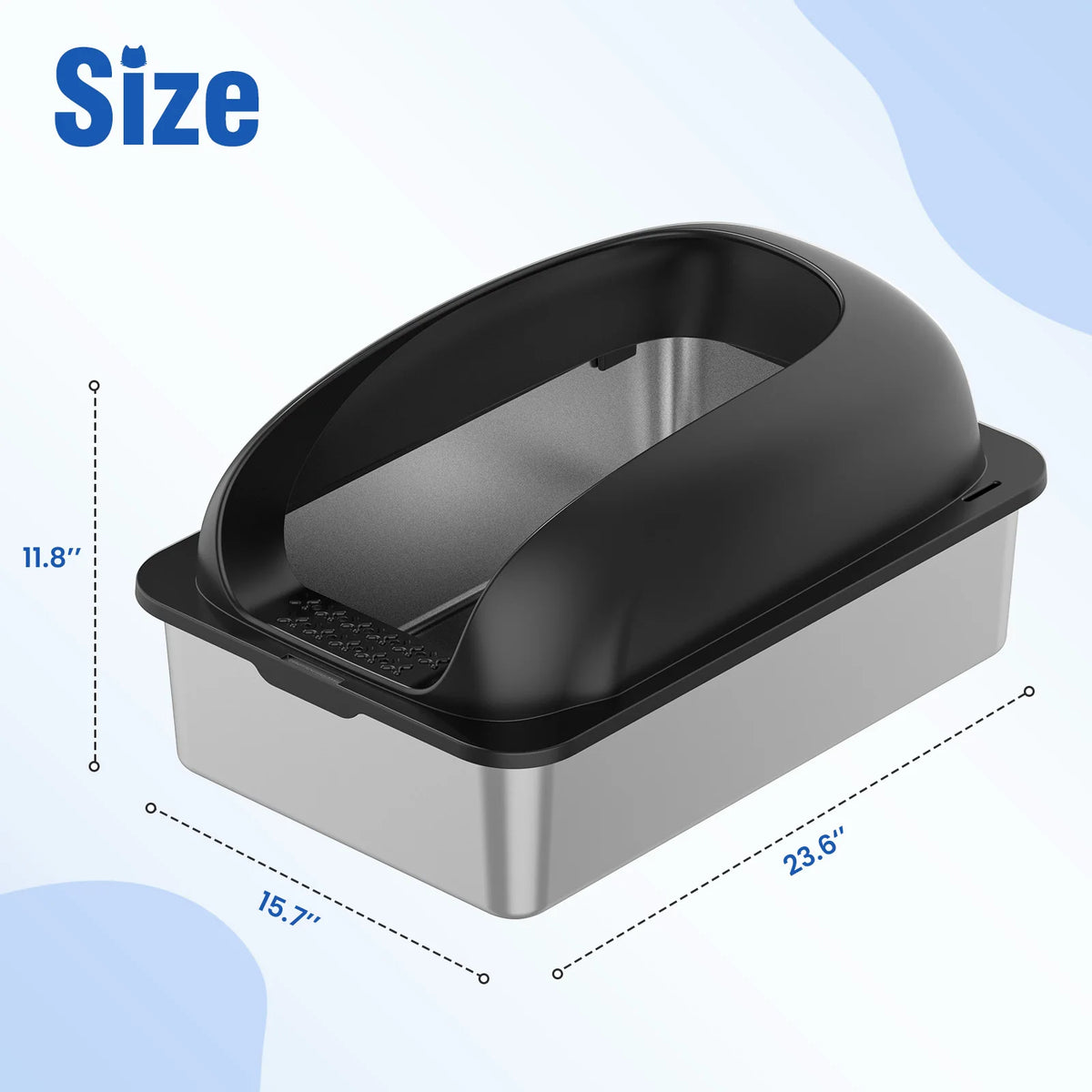 Stainless Steel Cat Litter Box With Lid