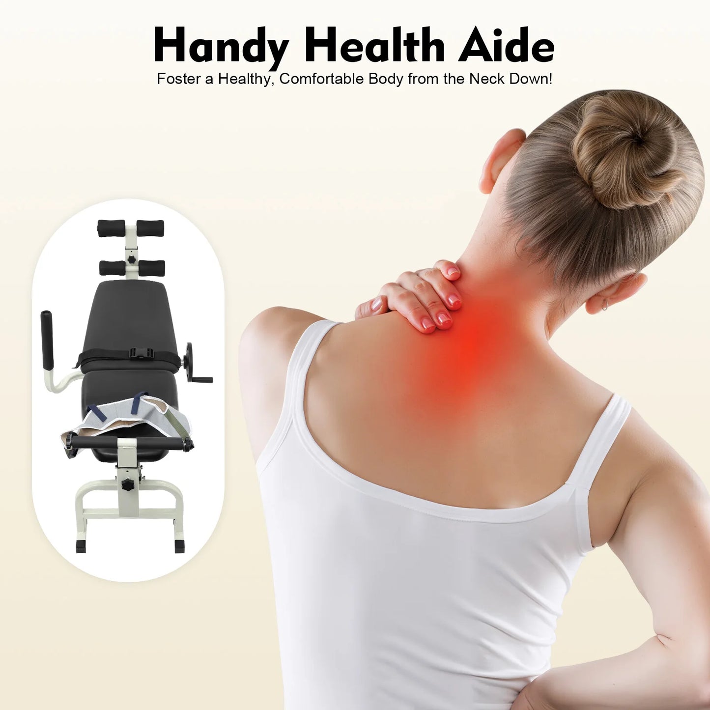 Adjustable Cervical Lumbar Traction Stretch Bench